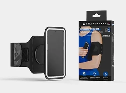 Bestseller Pas do biegania z pokrowcem na telefon na ramię SHAPEHEART NHR AMZ roz.XL < 16,5 cm (NEW)