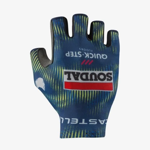 Rękawiczki kolarskie Competizione Team Soudal Quick Step, blue/electric lime, rozmiar L Wyjątkowa oferta