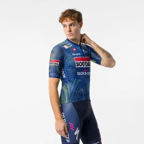 Koszulka kolarska Competizione 4, Team Soudal Quick Step, blue/electric lime, rozmiar L Tylko do końca tygodnia