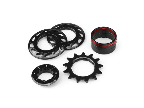 Tani Reduktor Singlespeed 13T, na bębenek Shimano HG, z aluminiowymi bashguardami
