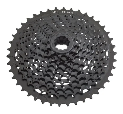 Kaseta MICROSHIFT XLE 10.rzędowa, Stalowa do 36T Aluminiowa 42T, Kompatybilna z Shimano, 11-13-15-18-21-24-28-32-36-42(Al.), Czarna (NEW) Nowość