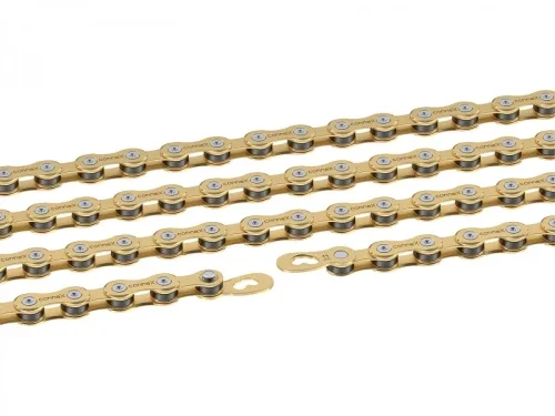 Łańcuch CONNEX 11sG gold stal 118 ogniw, spinka conneX link Tani