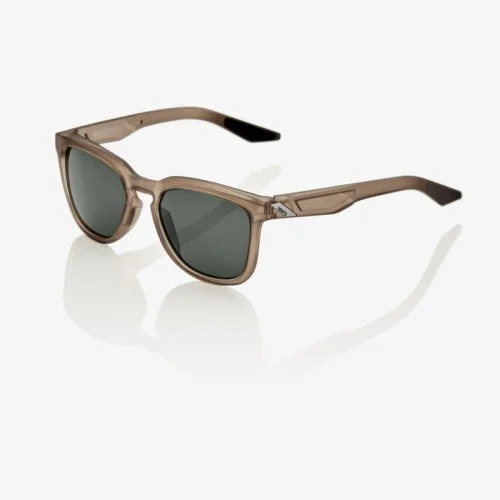 Okulary 100% HUDSON Soft Tact Translucent Crystal Sepia - Grey Green Lens (Szkła Szaro-Zielone, LT 12%) (DWZ) Wyjątkowa oferta