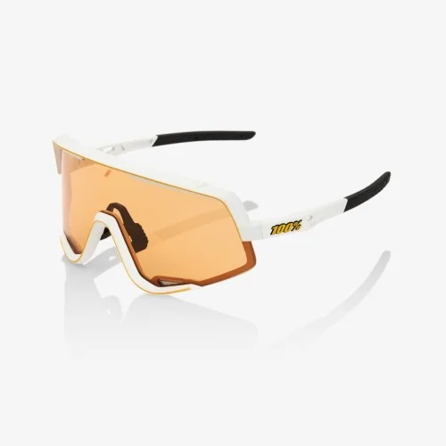 Do wyczerpania zapasów Okulary 100% GLENDALE Soft Tact Off White - Persimmon Lens (Szkło Pomarańczowe, LT 52% + Szkło Przeżroczyste, LT 93%) (NEW)