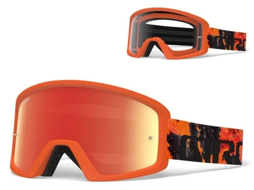 Tylko dziś Gogle GIRO TAZZ MTB lava (Szyba kolorowa AMBER xx% S3 + Szyba Przeżroczysta 99% S0) mocowanie pod zrywki (DWZ)