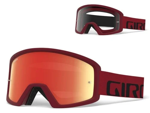 Taniej Gogle GIRO TAZZ MTB red black (Szyba kolorowa AMBER xx% S3 + Szyba Przeżroczysta 99% S0) mocowanie pod zrywki (DWZ)