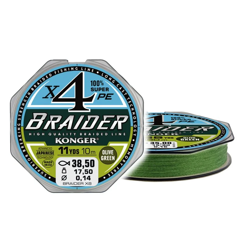 Plecionka Braider X4 Olive Green 0,16/10m Kup teraz