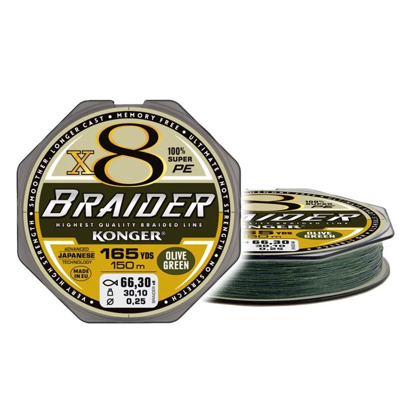 Super okazja Plecionka Braider X8 Olive Green 0,12/150m