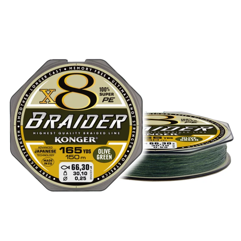 Cena promocyjna Plecionka Braider X8 Olive Green 0,14/150m