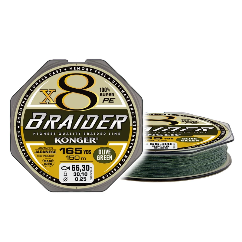 Sprawdź teraz Plecionka Braider X8 Olive Green 0,20/150m