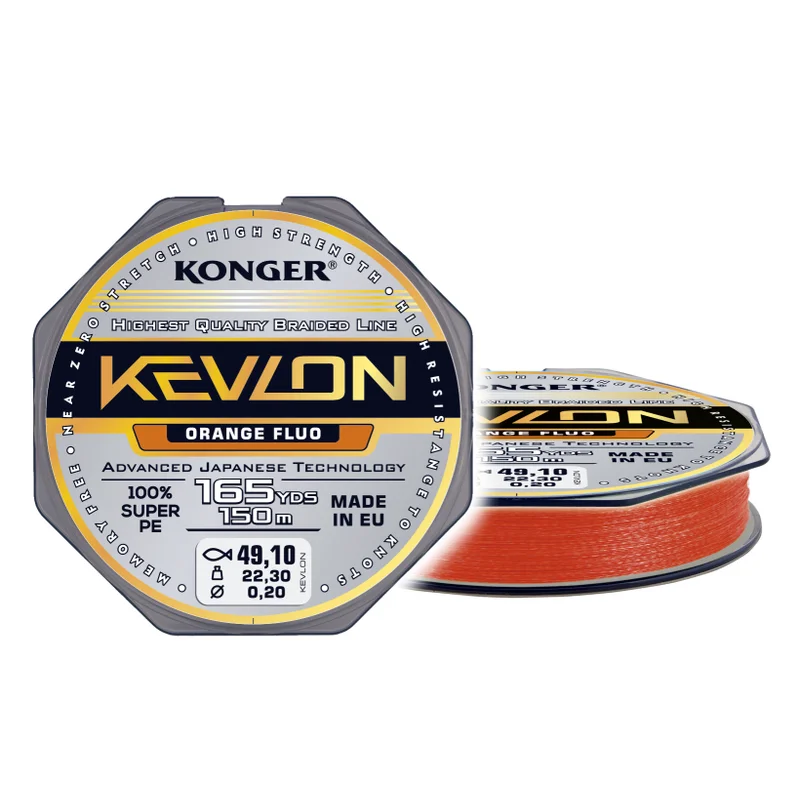 Nowy Plecionka Kevlon Orange Fluo X4 0,18/150m