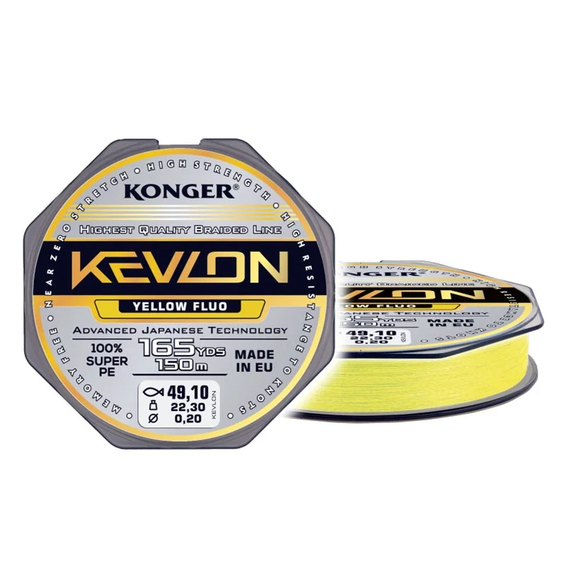 Plecionka Kevlon Yellow Fluo X4 0,18/150m Bezpieczna płatność