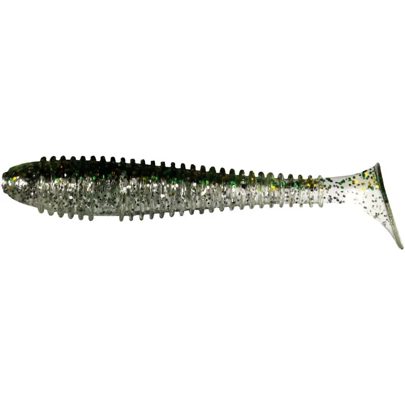 Wysoka jakość Grubber Shad 5,5cm Transparent glitter