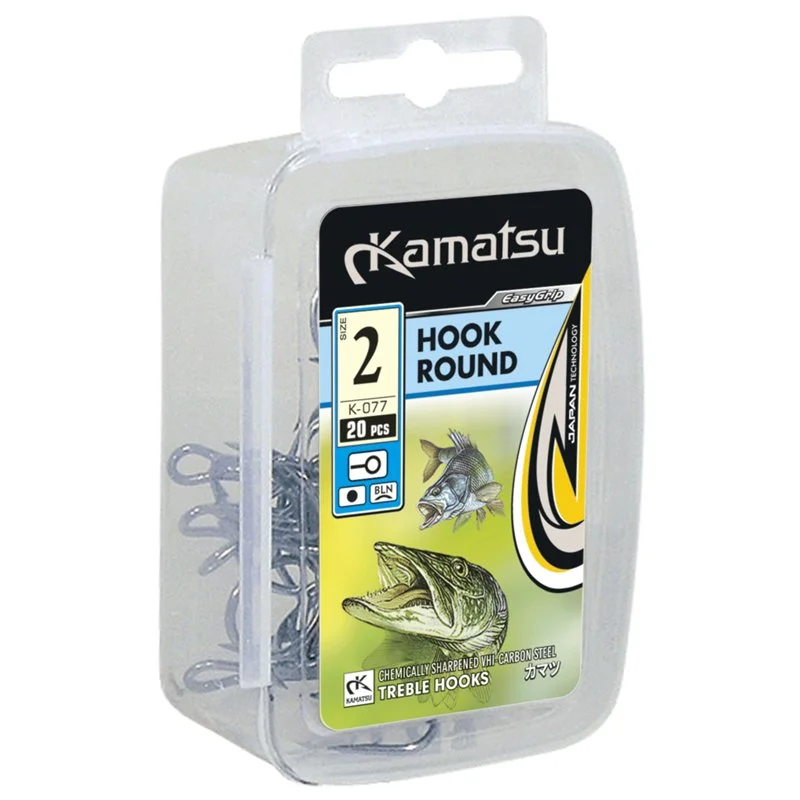 Rabat Kotwice Kamatsu Treble Hook Round 18 Czarny Nikiel