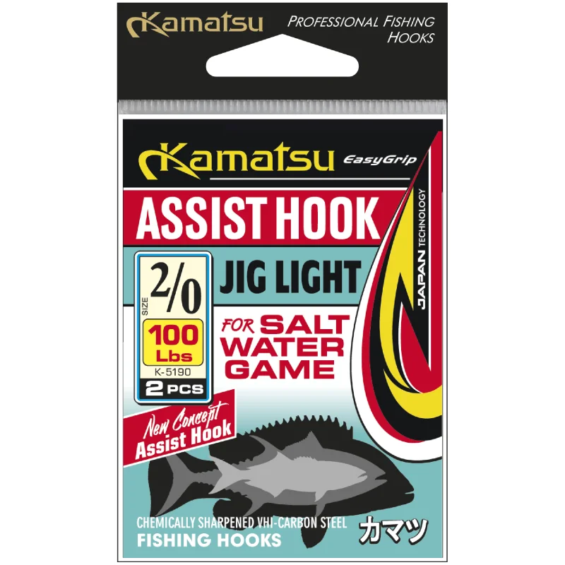 Haczyki Kamatsu Assist Hook Jig Light 1/0 100lbs Bestseller