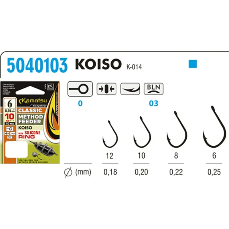 Zamów teraz Przypony Kamatsu Method Feeder Classic Koiso 6 z pierścieniem silikonowym
