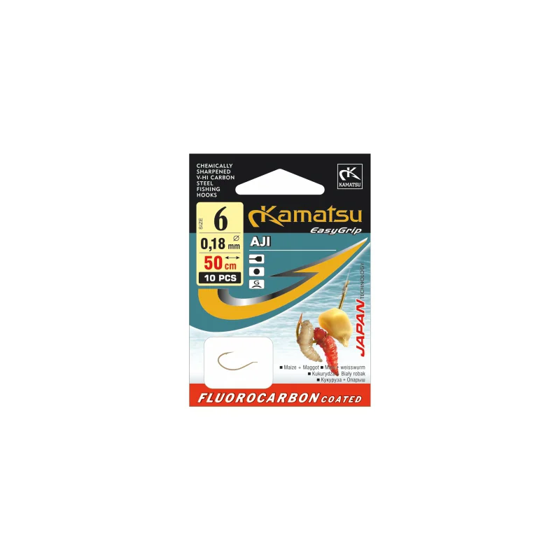 Przypony Kamatsu FC 50cm Biały robak i Kukurydza Aji 10 Ekspresowa dostawa