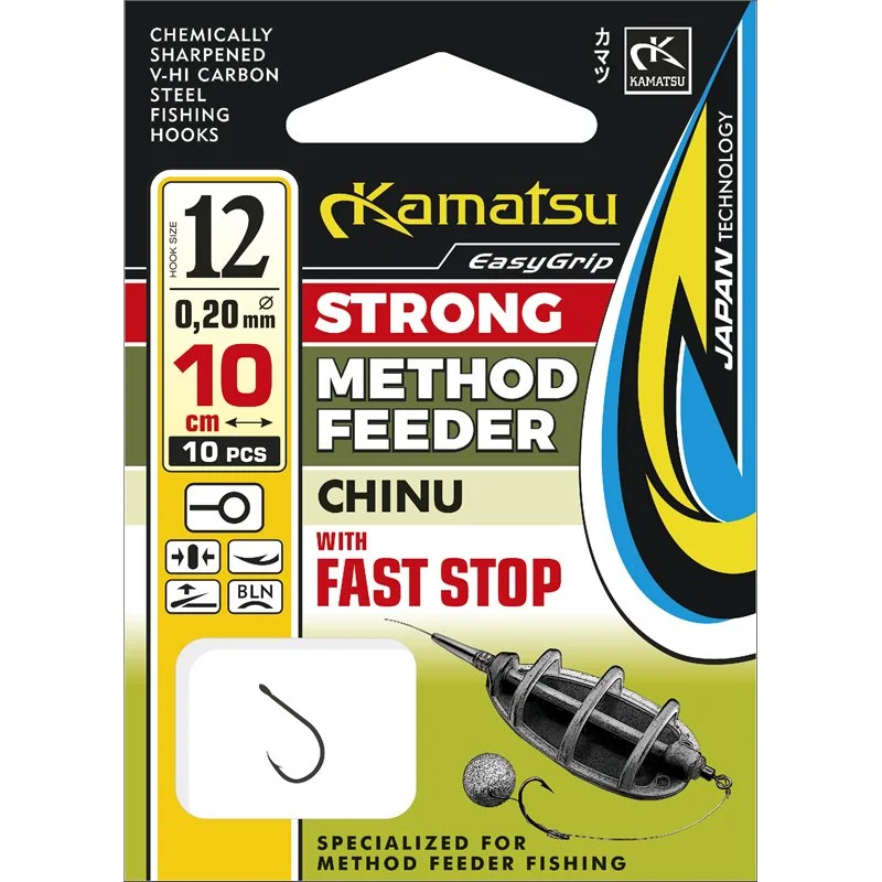 Najlepsza cena Przypony Kamatsu Method Feeder Strong Chinu 12 Fast Stop