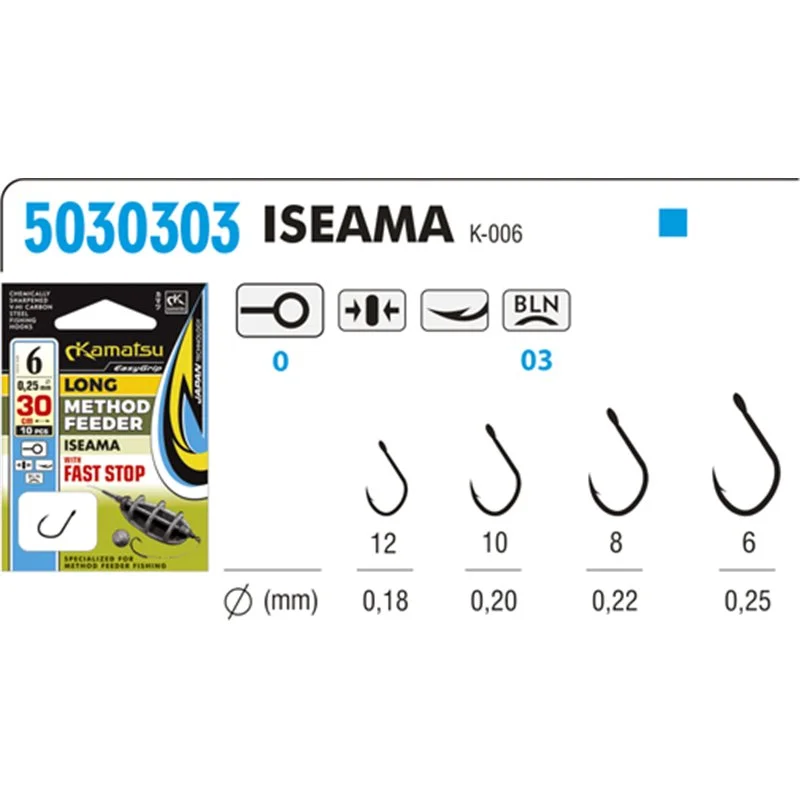 Przypony Kamatsu Method Feeder Long Iseama 12 Fast Stop Oferta