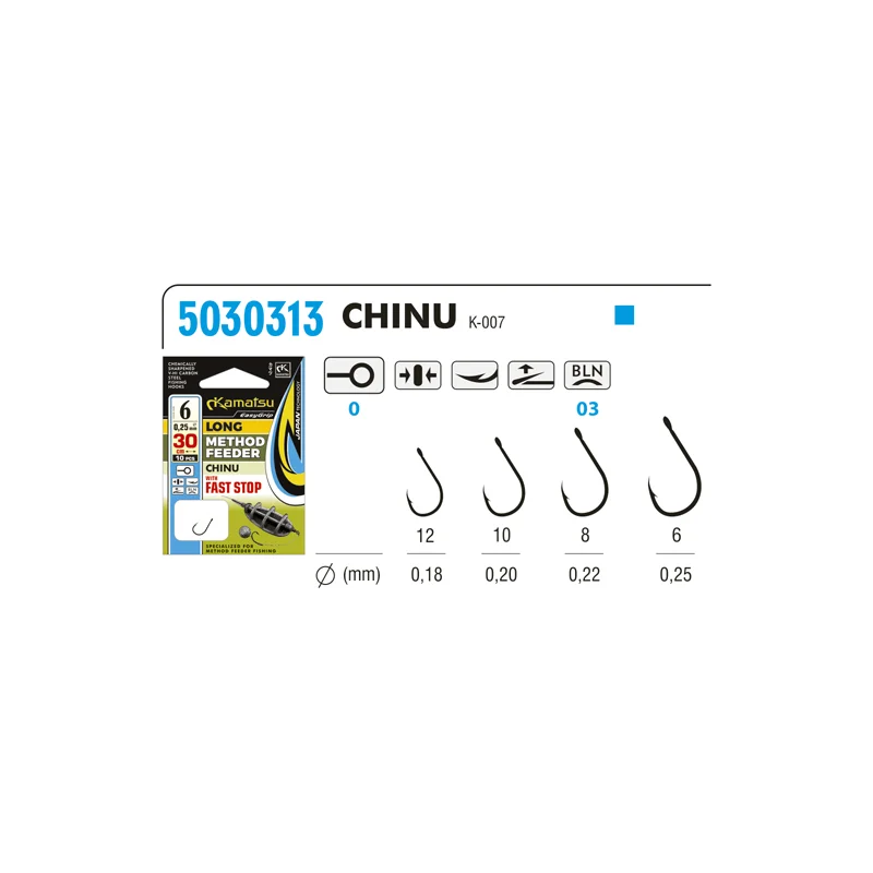 Dostępne od ręki Przypony Kamatsu Method Feeder Long Chinu 12 Fast Stop