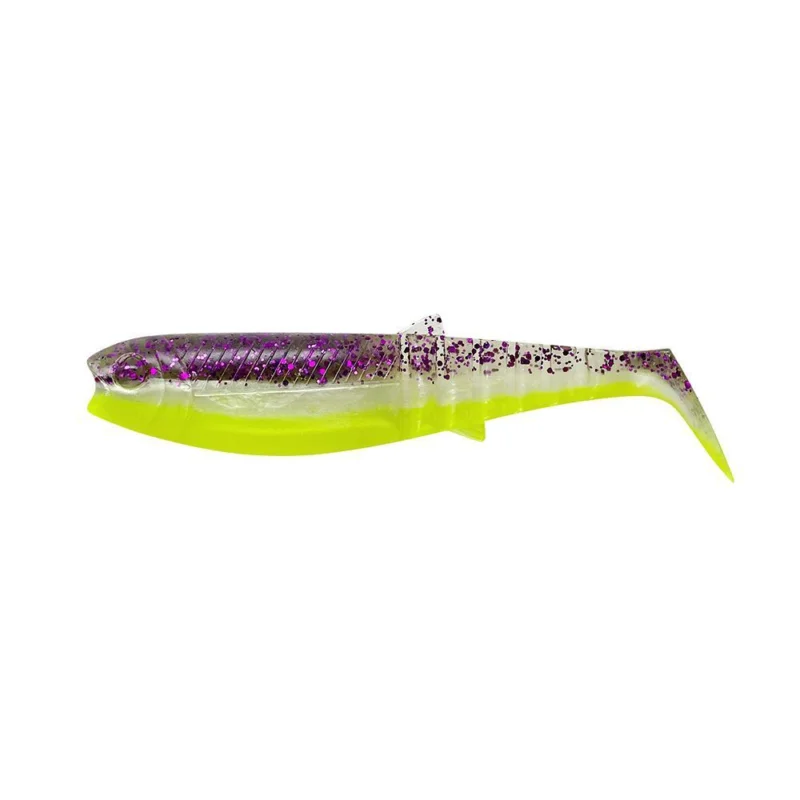 Nie przegap Guma Savage Gear Cannibal Shad 12.5cm / 20g PURPLE GLITTER BOMB
