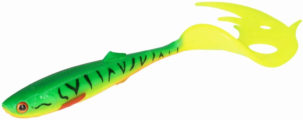 PRZYNĘTA - SICARIO PIKE TAIL 14cm/FIRE TIGER - op.2szt. Bezpieczna płatność