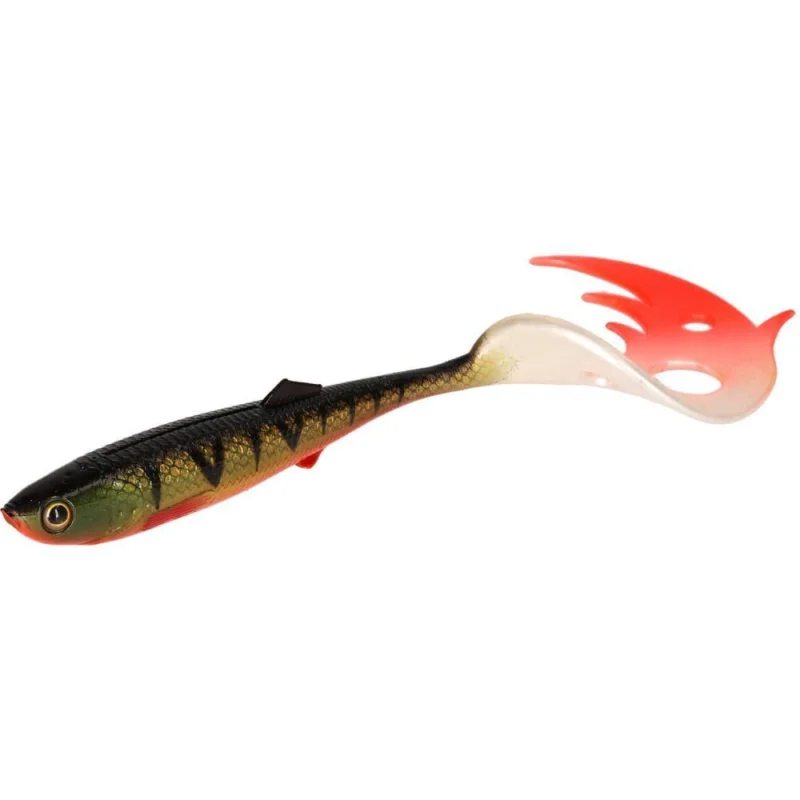 Guma Mikado Sicario Pike Tail 14cm - BP / Bloody Perch Wyjątkowa oferta