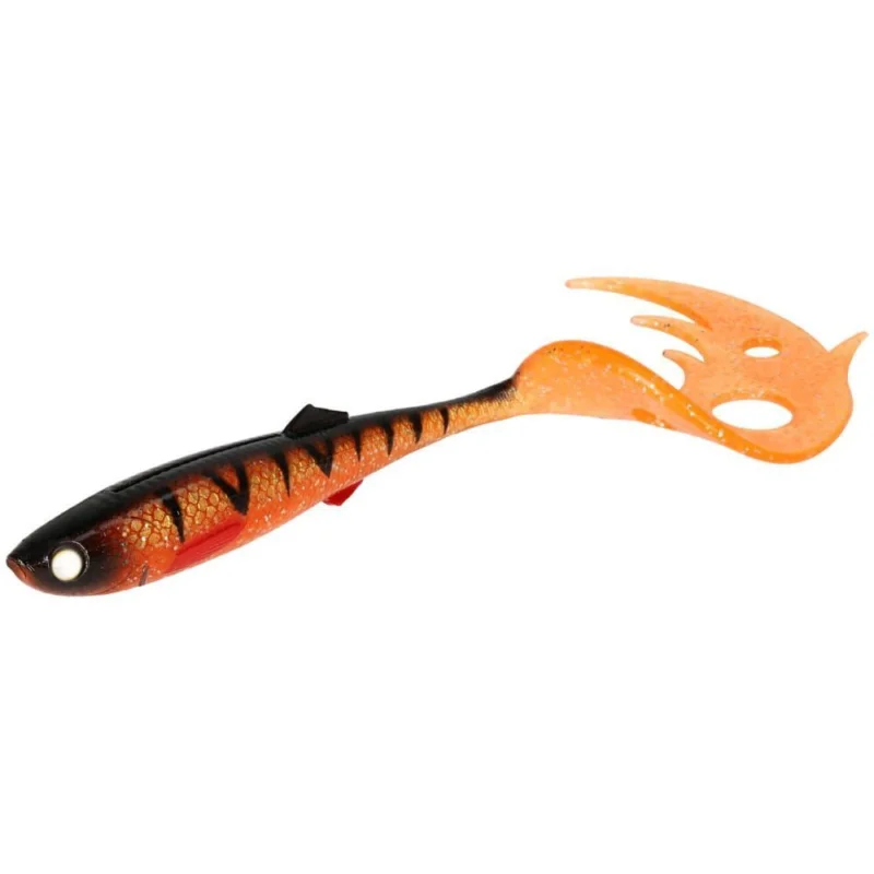 Nowy Guma Mikado Sicario Pike Tail 8.5cm - OP / Orange Perch
