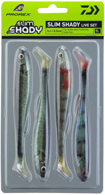 Guma spinningowa Daiwa Prorex Real Slim Shady Live 13.5cm 4 sztuki Ostatnie sztuki