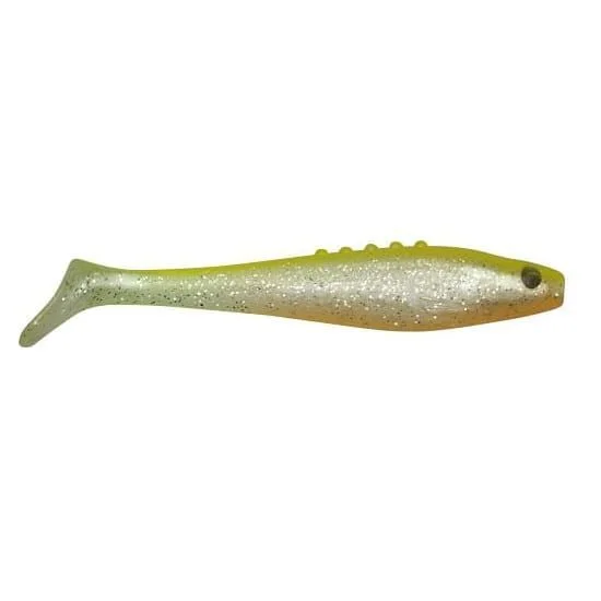 Bezpieczna płatność Guma Dragon LUNATIC 7.5cm Pearl Yellow Silver Glitter 4szt.