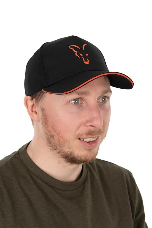 Czapka z Daszkiem Fox Collection Baseball Cap Black & Orange Ograniczona ilość