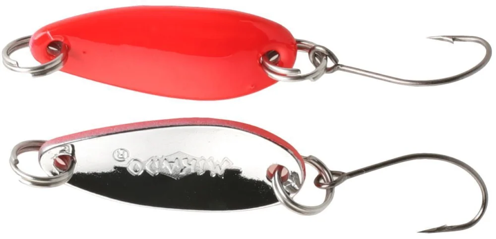 Nowy Mikado BŁYSTKA WAHADŁOWA MINI SPOON 2.4cm/1.5g CZERWONO SREBRNA