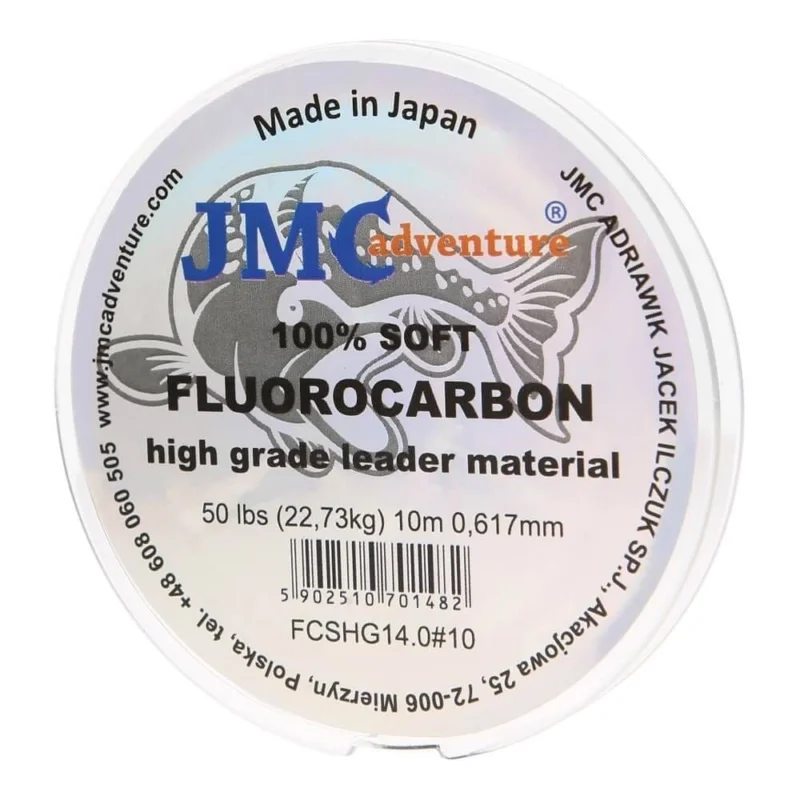 JMC FLUOROCARBON 50 LBS (22,73KG), 10M, 0.617MM Łatwy zwrot