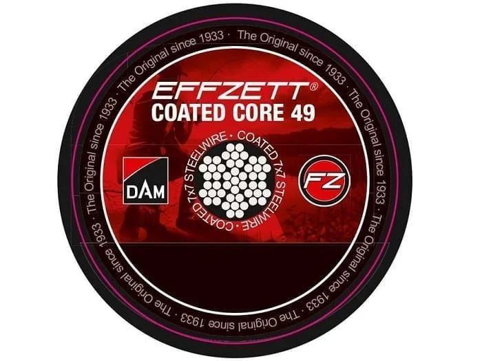 Materiał przyponowy DAM Coated Core 49 Steeltrace Brown 7kg 10m Wyprzedaż