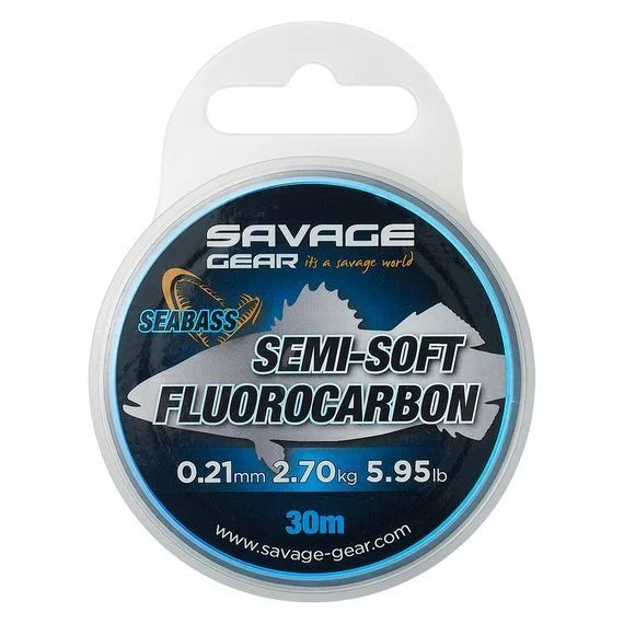 Kup online Fluorocarbon Savage Gear Semisoft FC Seabass 0.39mm 30m 8.04kg Clear