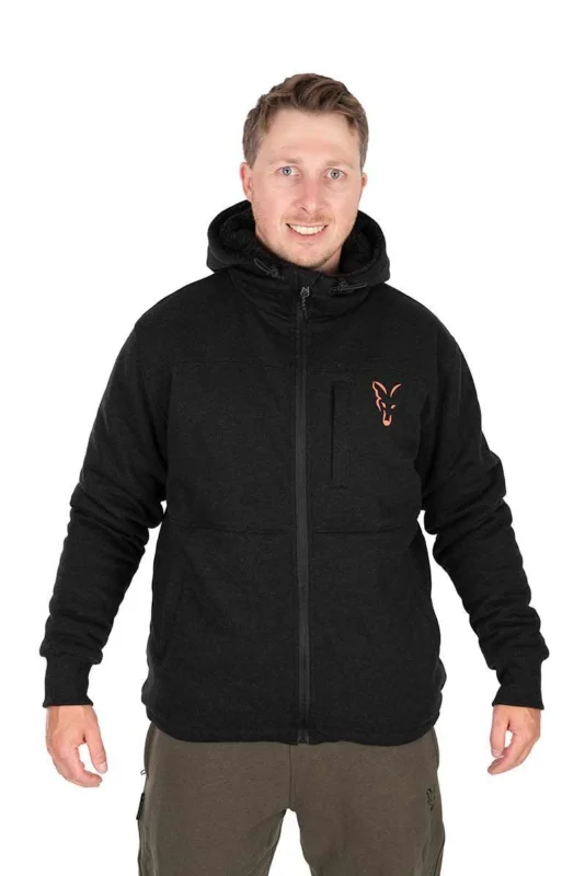 Szybka wysyłka Fox Collection Sherpa Jacket - Black & Orange - M