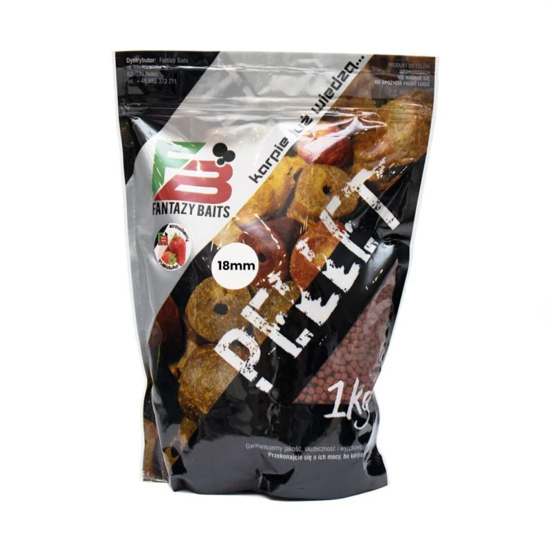 Super okazja Fantazy Baits PELLET 1KG Truskawka 18 mm