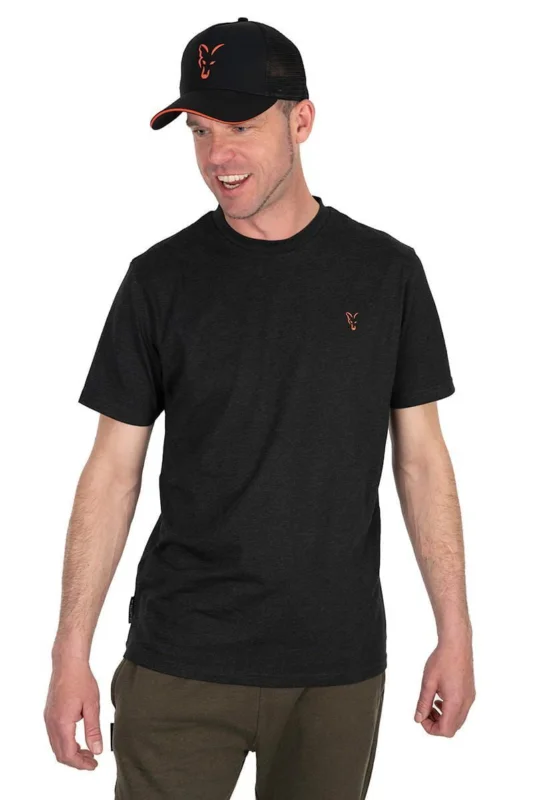 Darmowa dostawa Fox Collection T-Shirt Black & Orange - XL