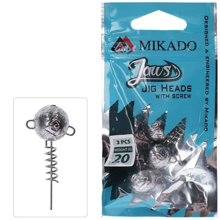 MIKADO - CIĘŻAREK GŁÓWKA - JAWS Z WKRĘTEM 30g - op.3szt. Tani