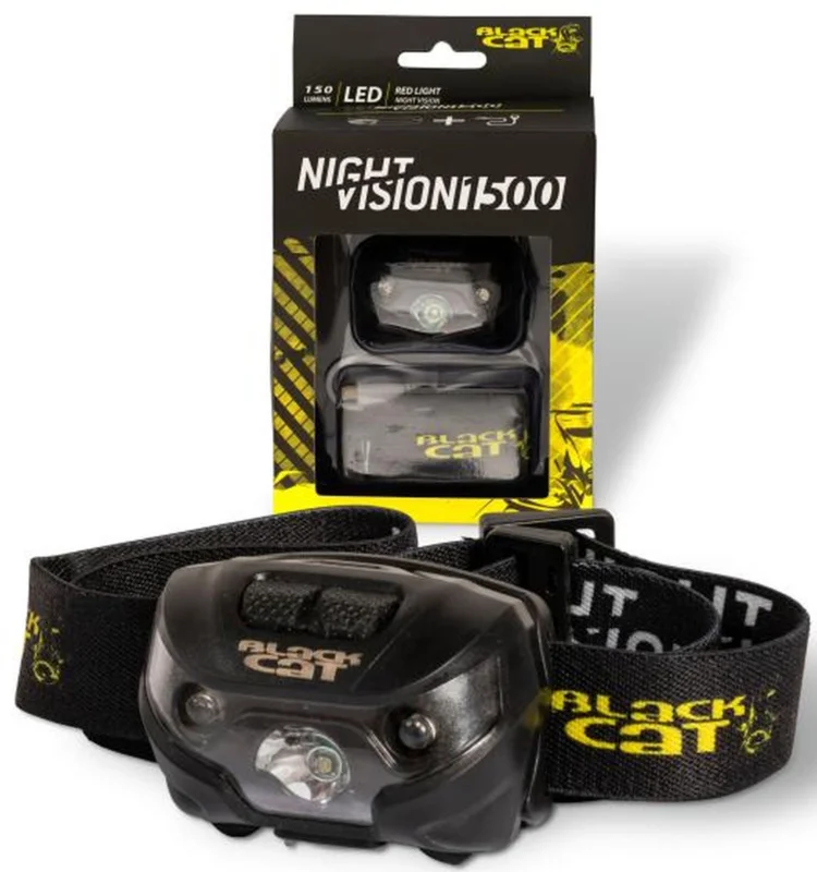 Rabat Latarka czołowa Night Vision Black Cat