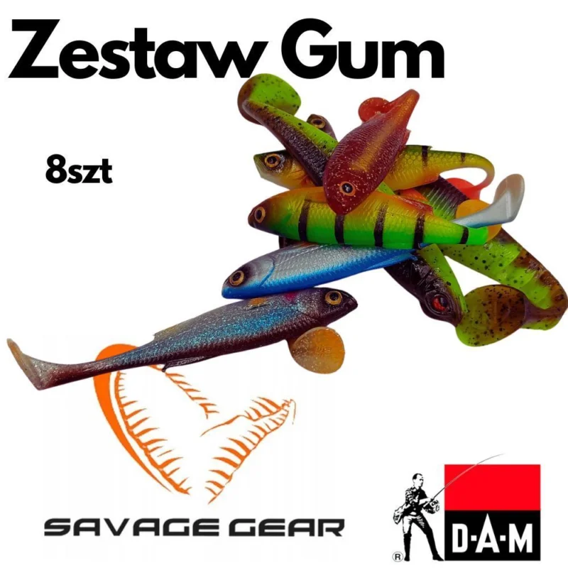 Najlepsza cena Zestaw Gum na Szczupaka Dam Savage 8szt.