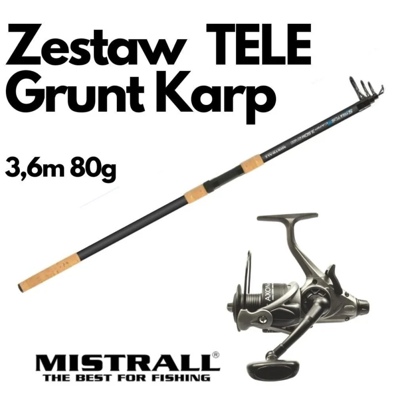 Zestaw Karpiowy Mistrall 3,60m 80g + FRD60 Szybka wysyłka