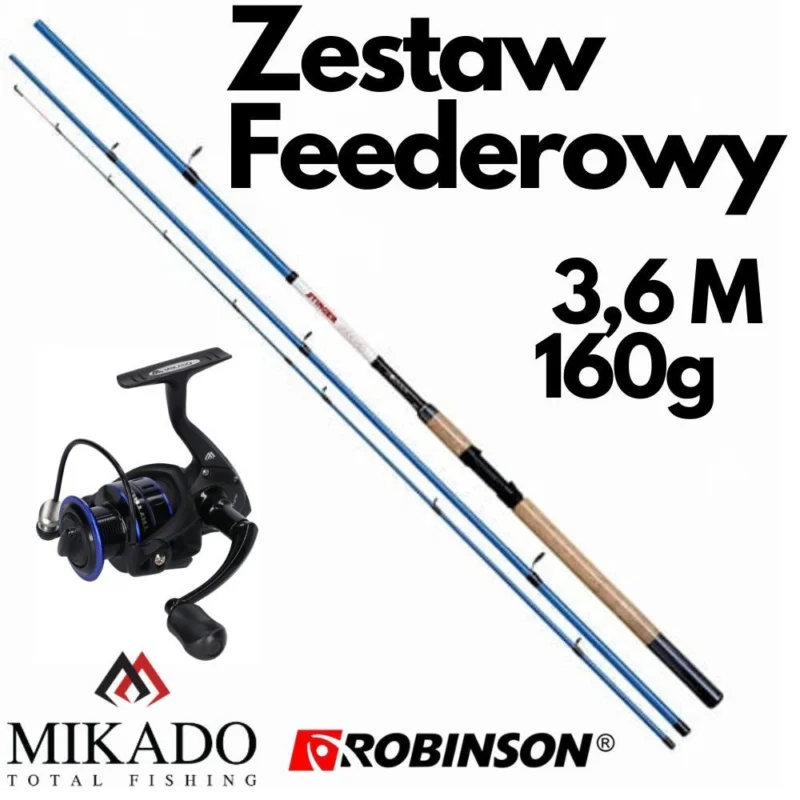 Nowy Zestaw Feederowy Stinger 3.60m 60-160g + Trython 5004 FD