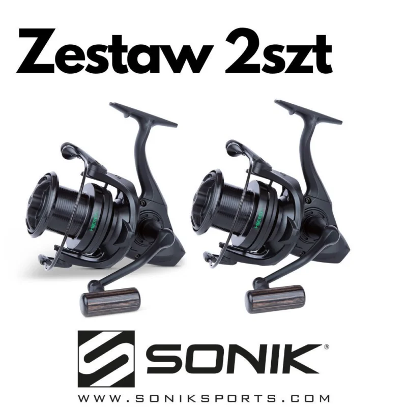 Darmowy zwrot Zestaw Kołowrotków Karpiowych Sonik Herox 8000 x2