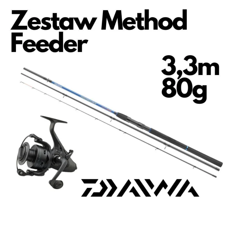 Bestseller Zestaw Method Feeder Triforce 3,30m 80g + Runshift 3A FS 3000