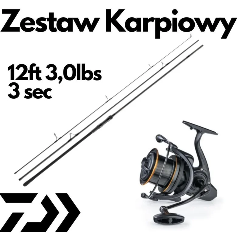 Zestaw karpiowy Daiwa Black Widow 360cm 3lb + Omicron MK2 Ostatnia szansa