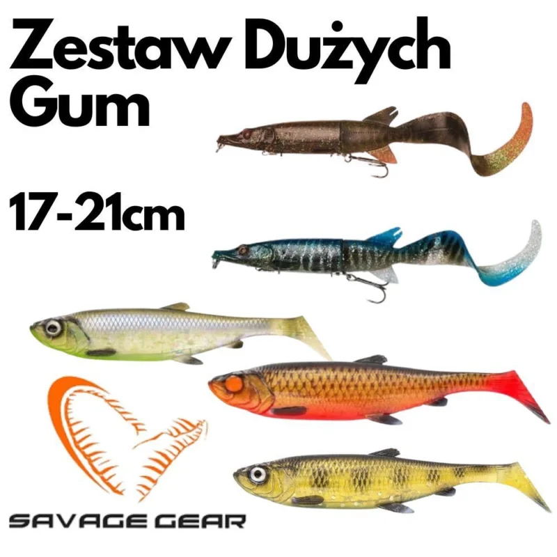 Popularny Zestaw Dużych Przynęt Savage Gear 5szt