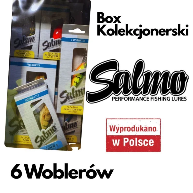 Hit cenowy Kolekcjonerski Box Salmo 6szt Woblerów made in Poland