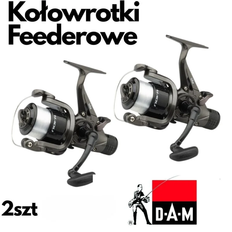 Zestaw Kołowrotków Feederowych Dam Nova 3000 FS Szybka wysyłka