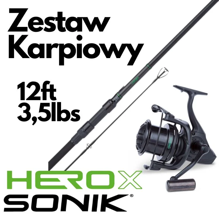 Zestaw Karpiowy Sonik Herox 12ft 3,5 LBS + 10000 Rabat
